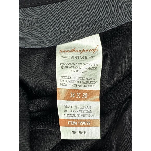 Weatherproof Men's 34x30 Straight Stretch Tech Pant Flex Waistband Zip Pocket - Picture 15 of 16